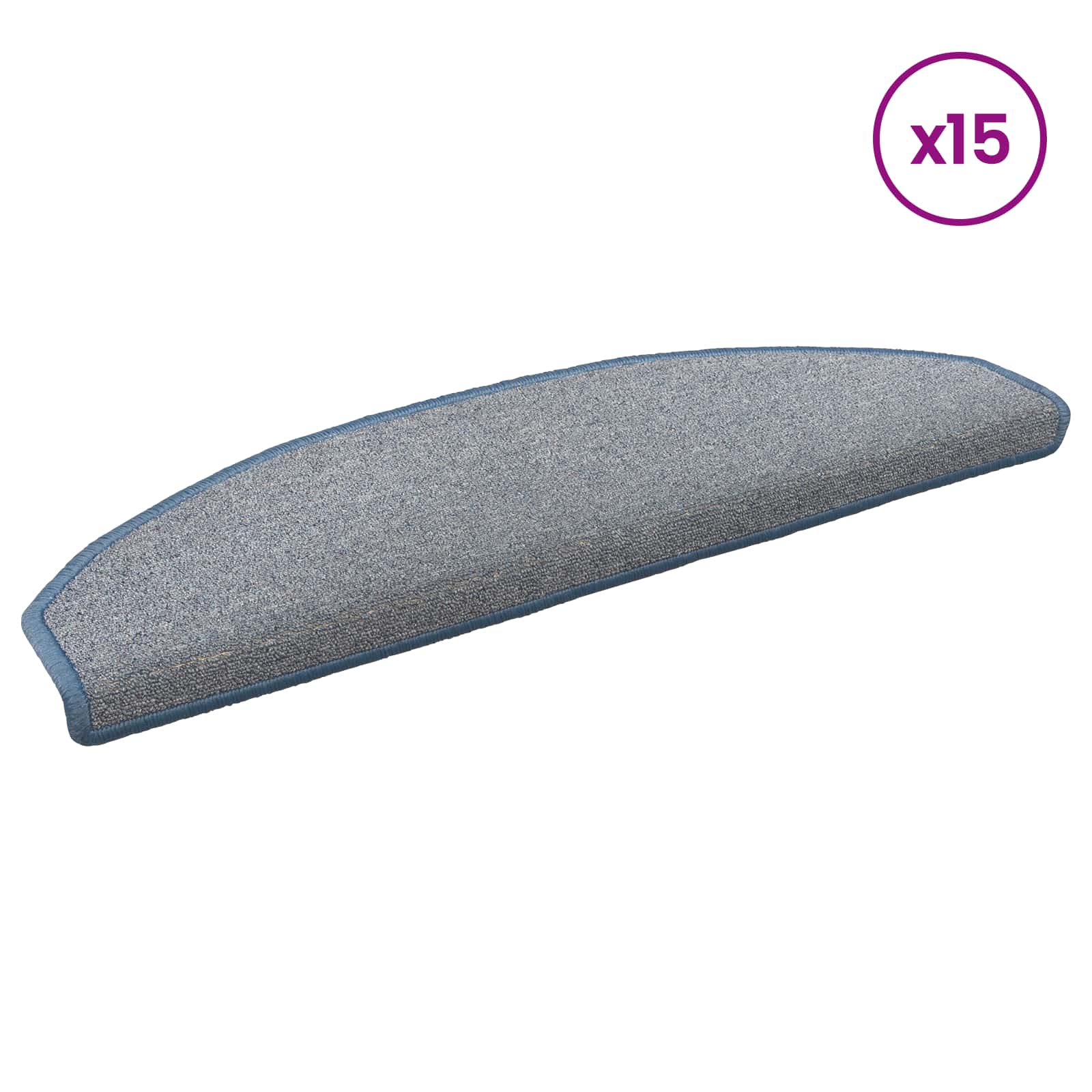 Stufenmatten 15 Stk. 56x17x3 cm Anthrazit Halbrund