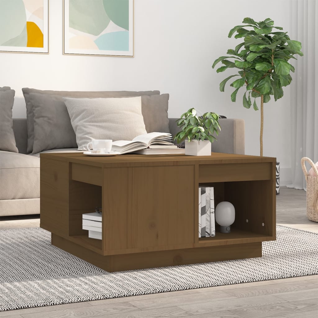 Couchtisch 100x101x40,5 cm Massivholz Kiefer
