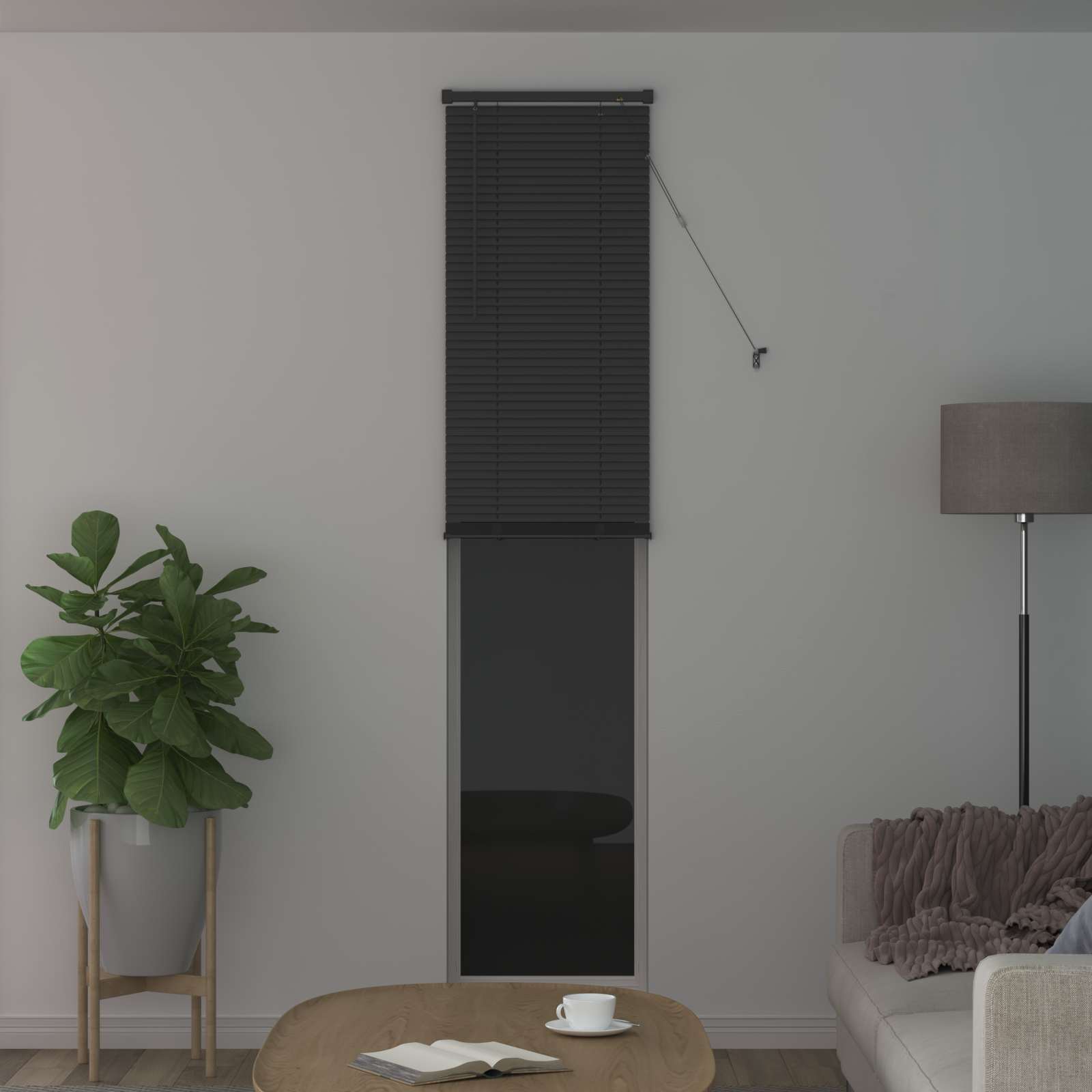 Jalousie Silber Grau 150 x 40 cm 25 mm PVC