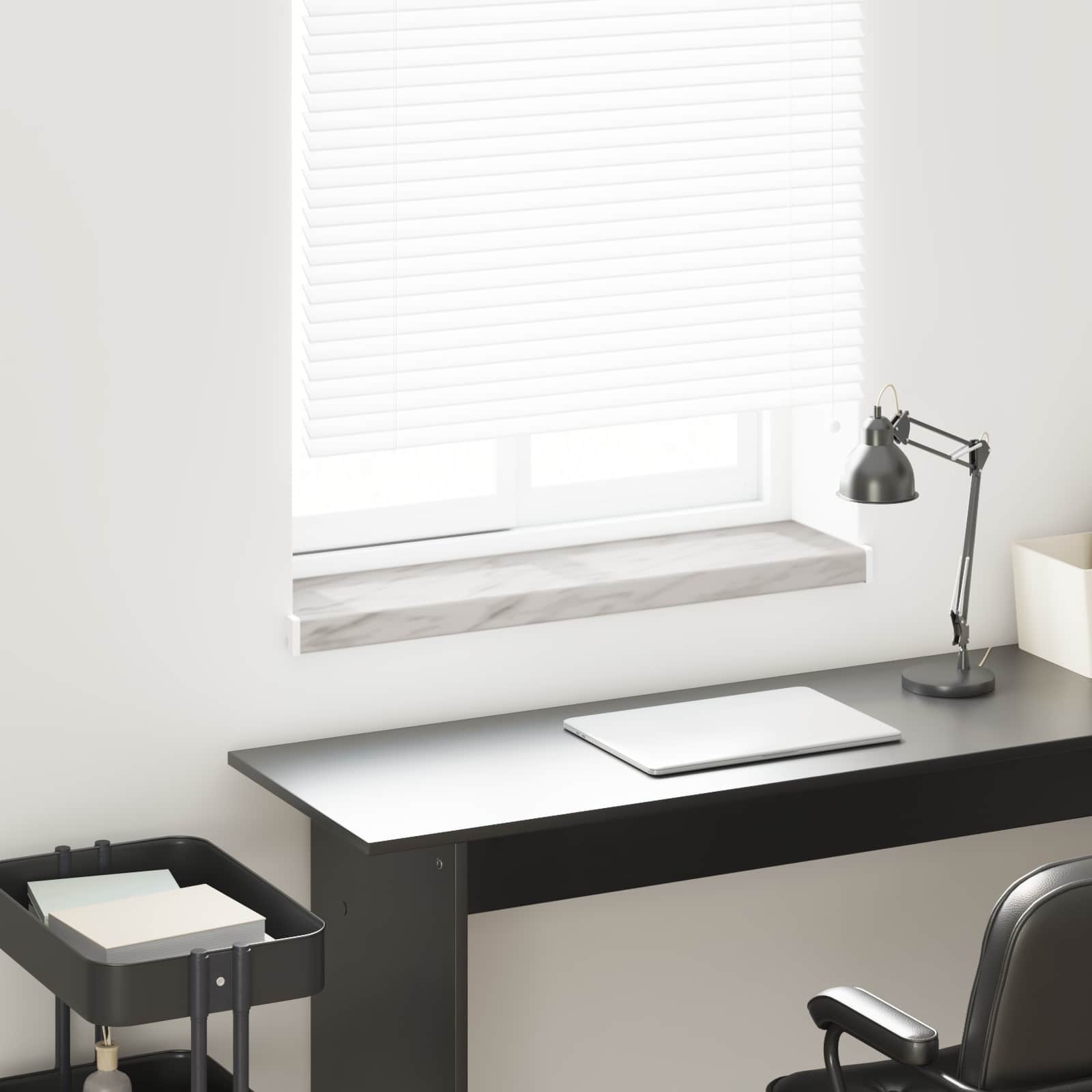 Fensterbank Weiß 60 x 10 x 4,5 cm PVC