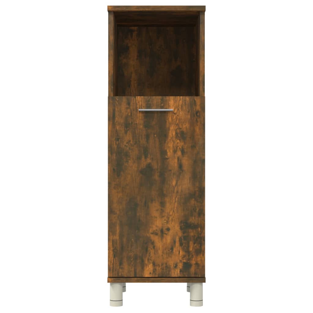 Badezimmerschrank Weiß 30x30x95 cm Holzwerkstoff