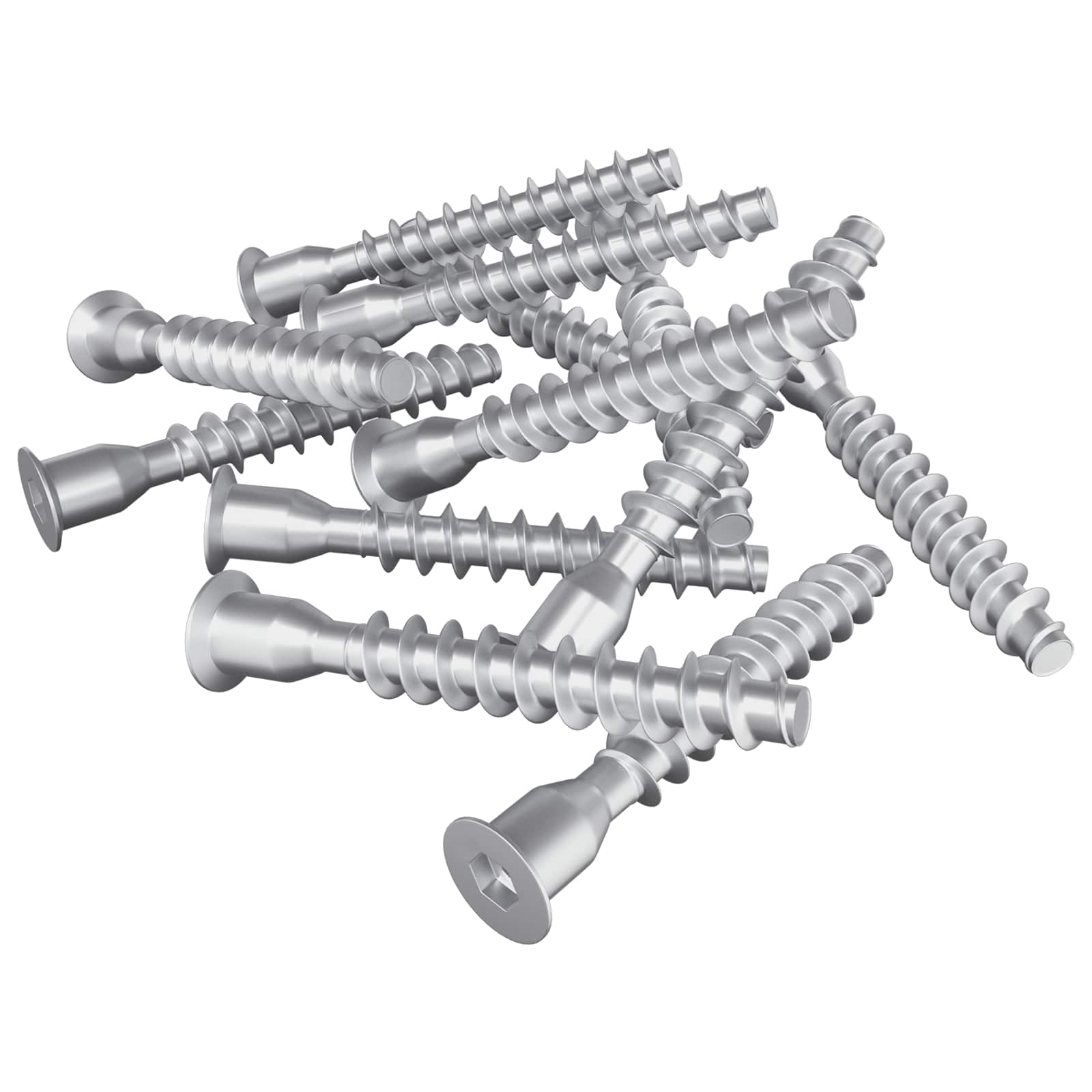 Confirmat-Schrauben 2 pcs Silber Ø5 x 40 mm Metall
