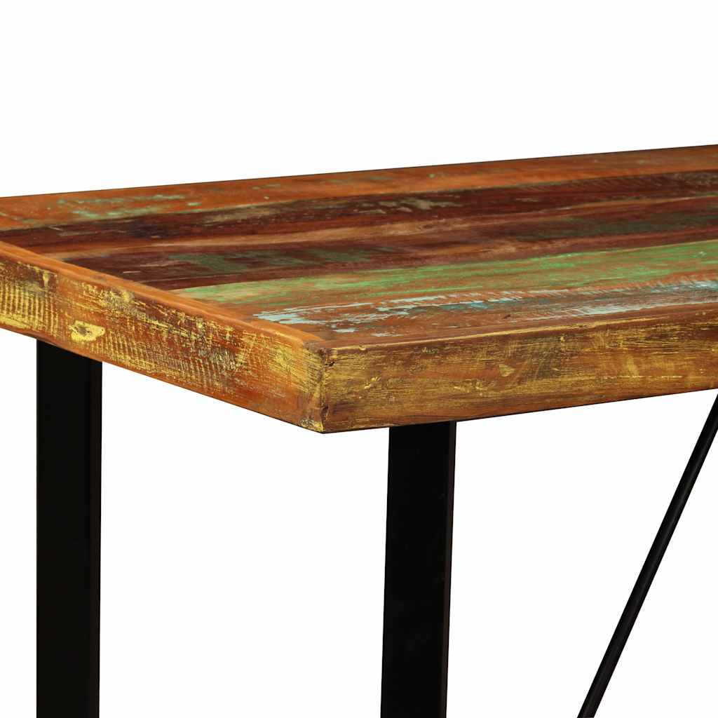 3-tlg. Bar-Set Altholz Massiv, Echtleder und Canvas