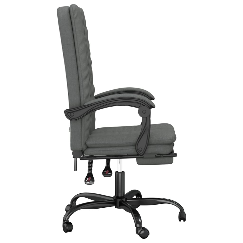 Bürostuhl mit Liegefunktion Taupe Stoff