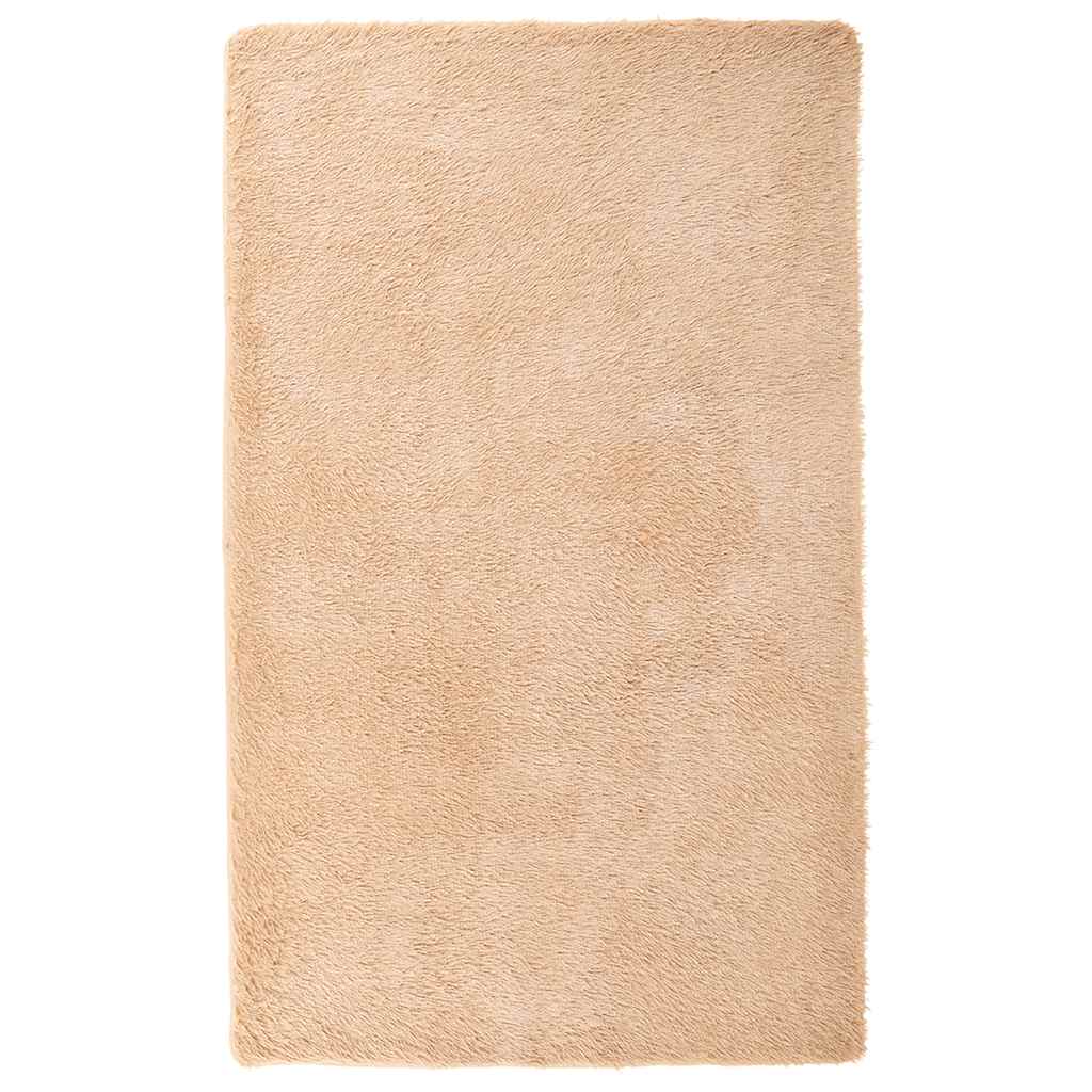 Teppich Shaggy Hochflor NAVARRA Beige 60x100 cm Polyester