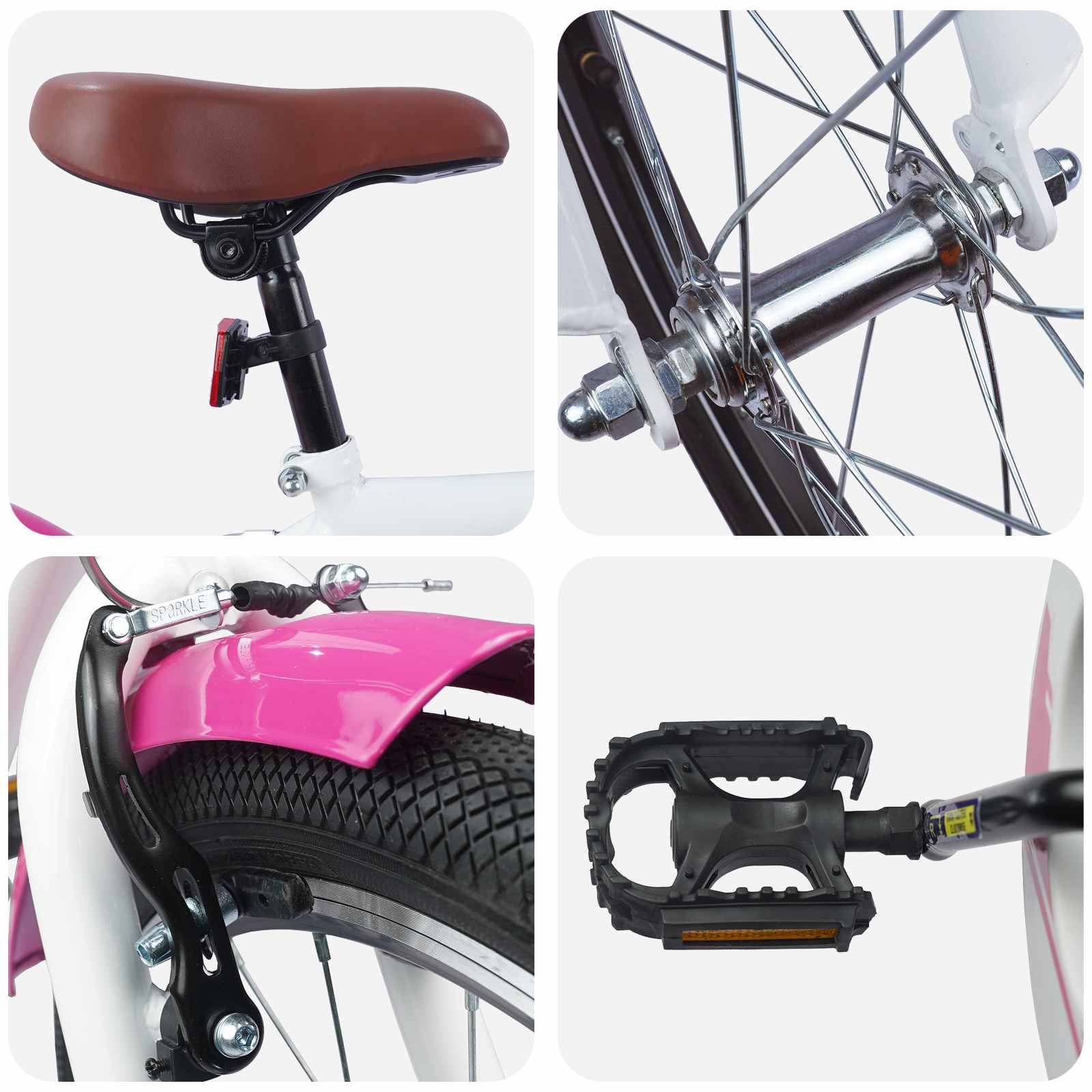 Kinderfahrrad 18 Zoll für 5-7 Jahre alt Rosa