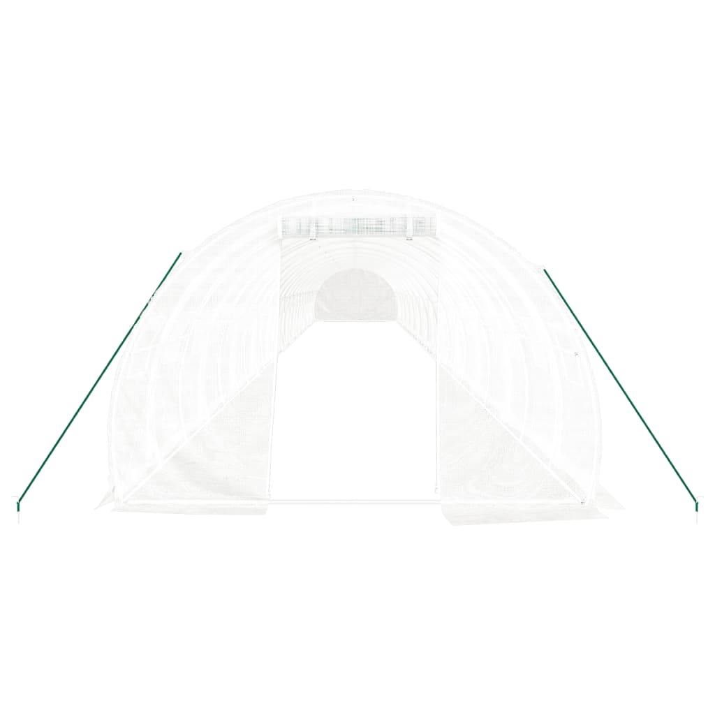 Gewächshaus mit Stahlrahmen Grün 48 m² 16x3x2 m