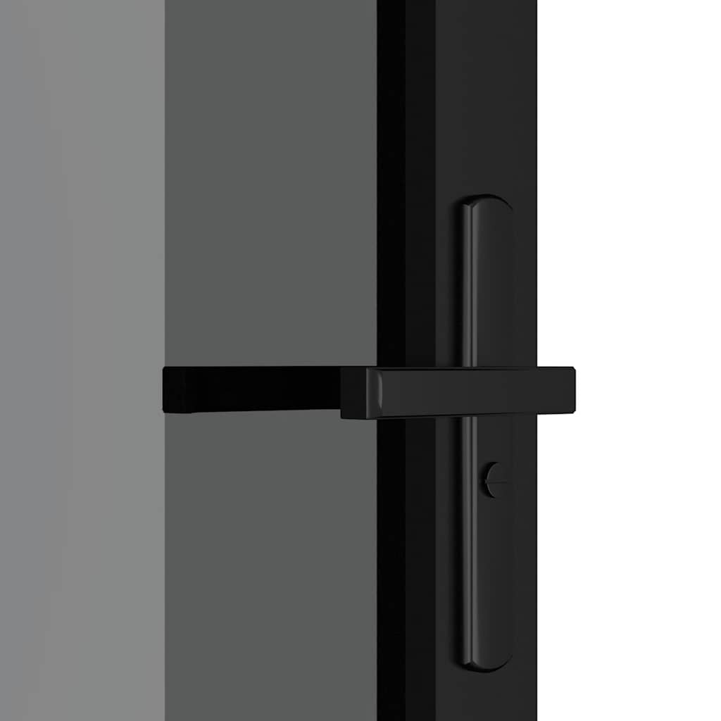 Innentür ESG Glas und Aluminium 76x201,5 cm Schwarz