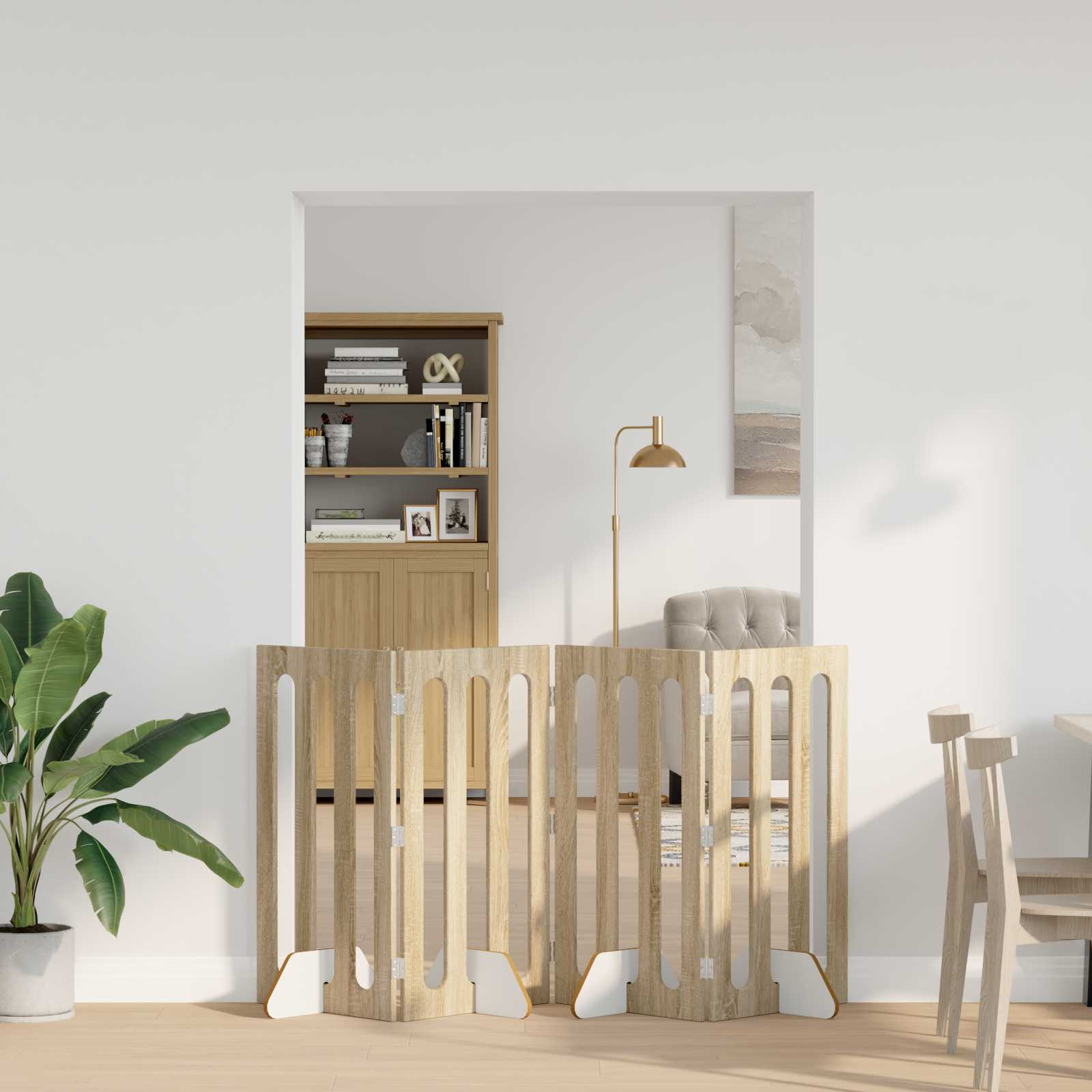 Faltbarer Haustierzaun 2 pcs Weiß 100,5 x 38 x 70 cm