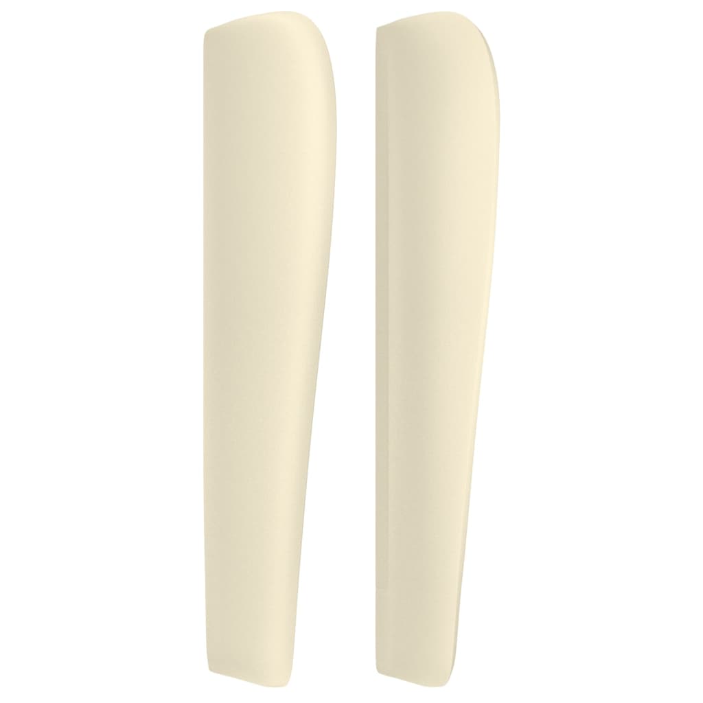 Kopfteil mit Ohren Creme 83x23x78/88 cm Kunstleder