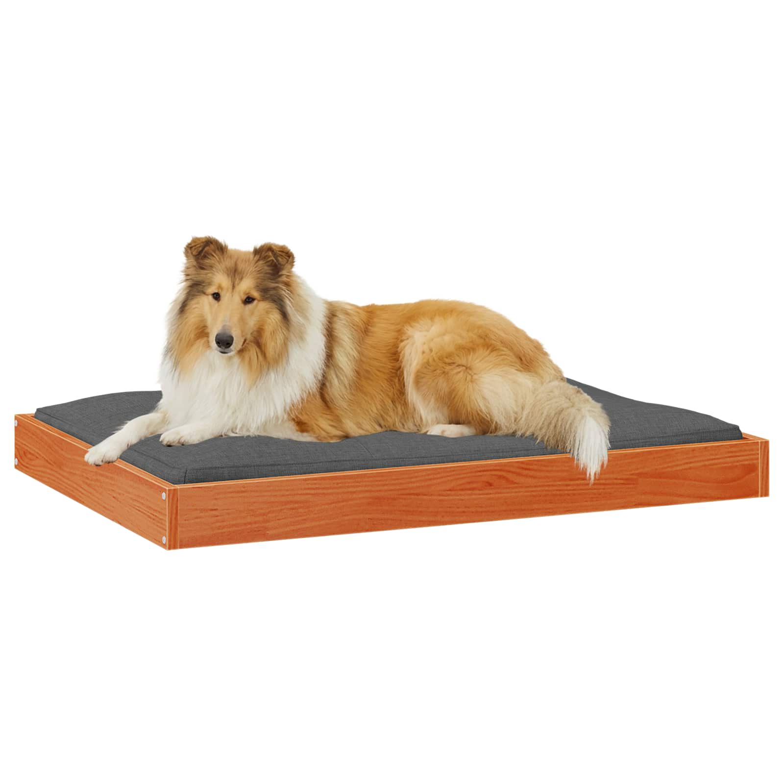 Hundebett 101,5x74x9 cm Massivholz Kiefer