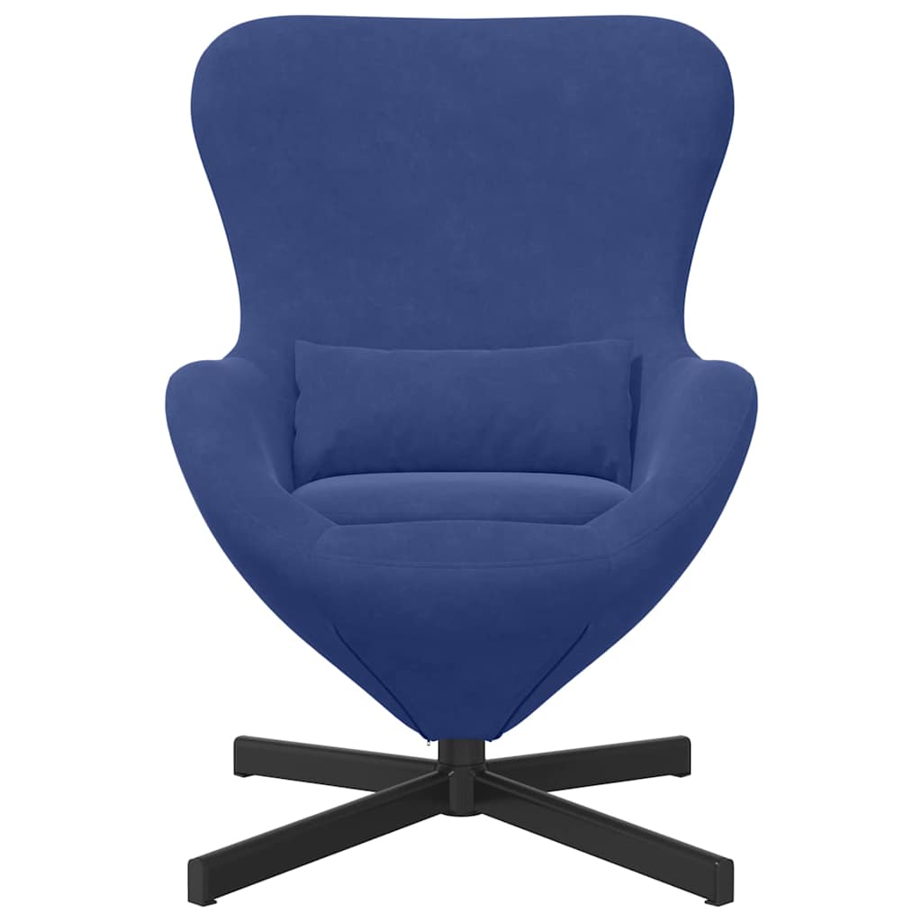 Eiersessel Blau 63 x 73 x 90 cm Samt