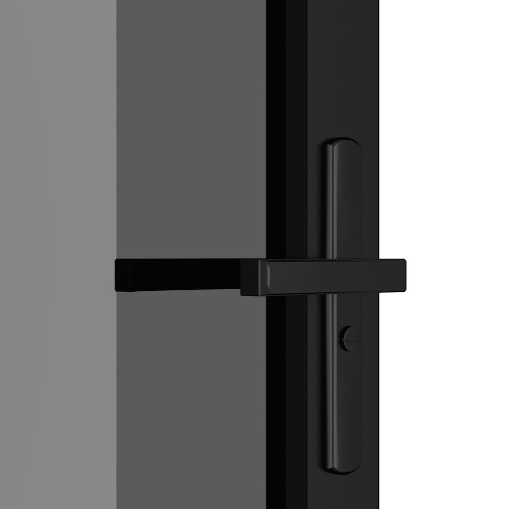 Innentür ESG Glas und Aluminium 76x201,5 cm Schwarz