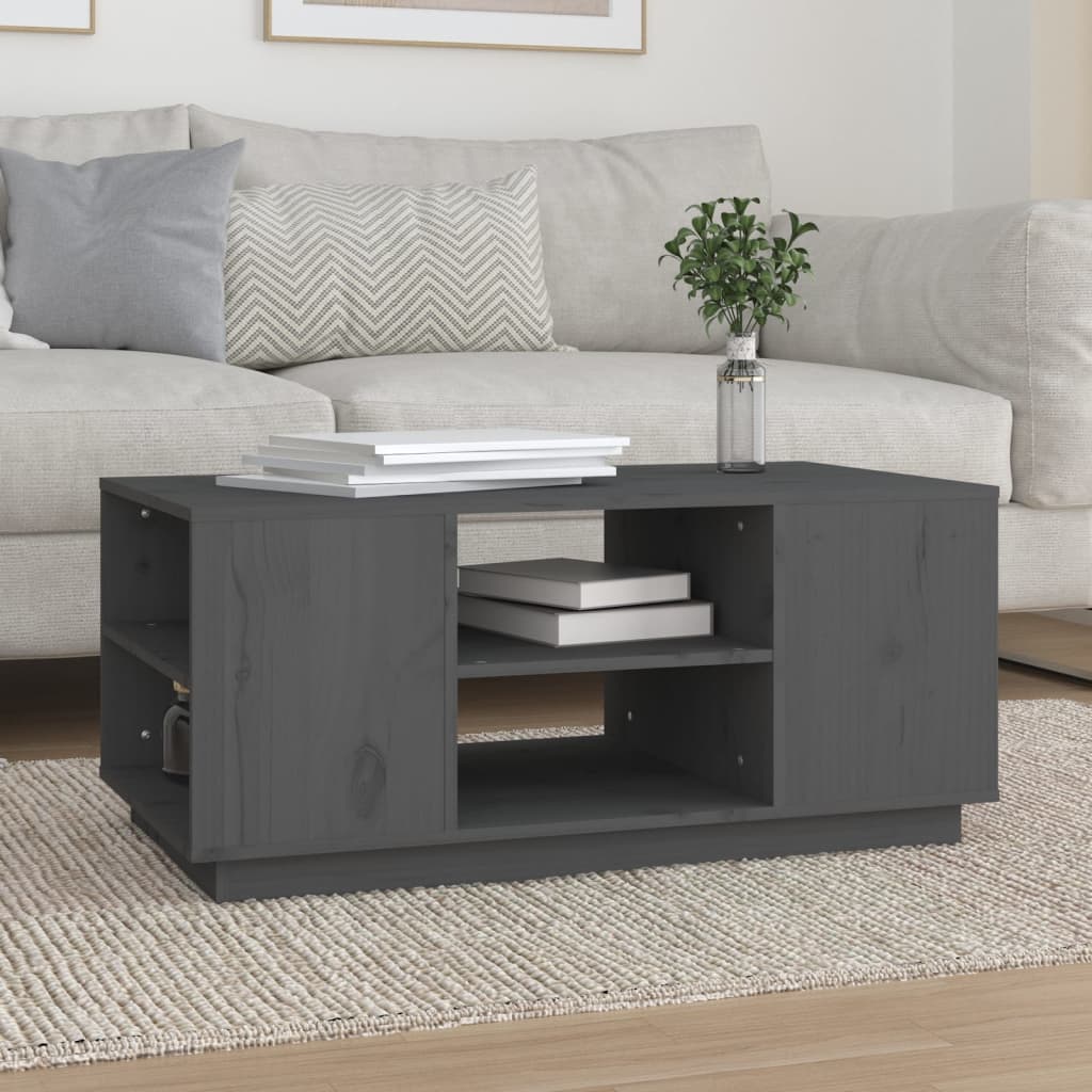 Couchtisch 90x49x40,5 cm Massivholz Kiefer
