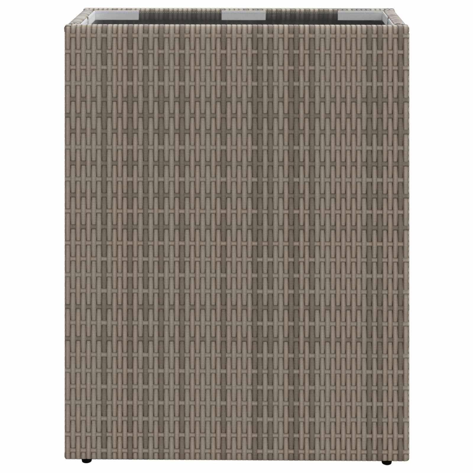Hoher Pflanzkübel Schwarz 55 x 22 x 70 cm Poly-Rattan