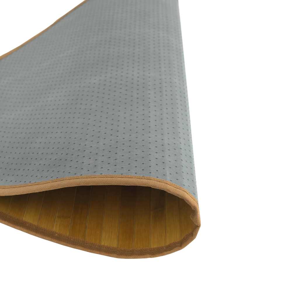 Teppich Rund Schwarz 60 cm Bambus