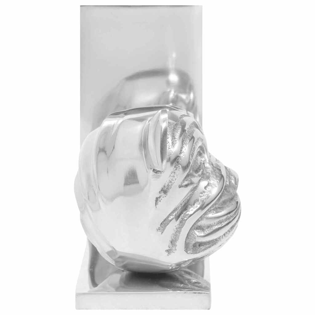 Buchstützen 2 pcs Silber 12 x 9 x 19 cm Aluminium