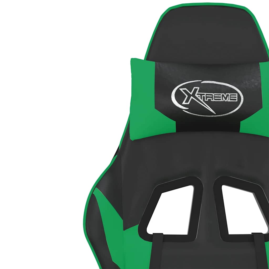 Gaming-Stuhl mit Massagefunktion Schwarz und Blau Kunstleder