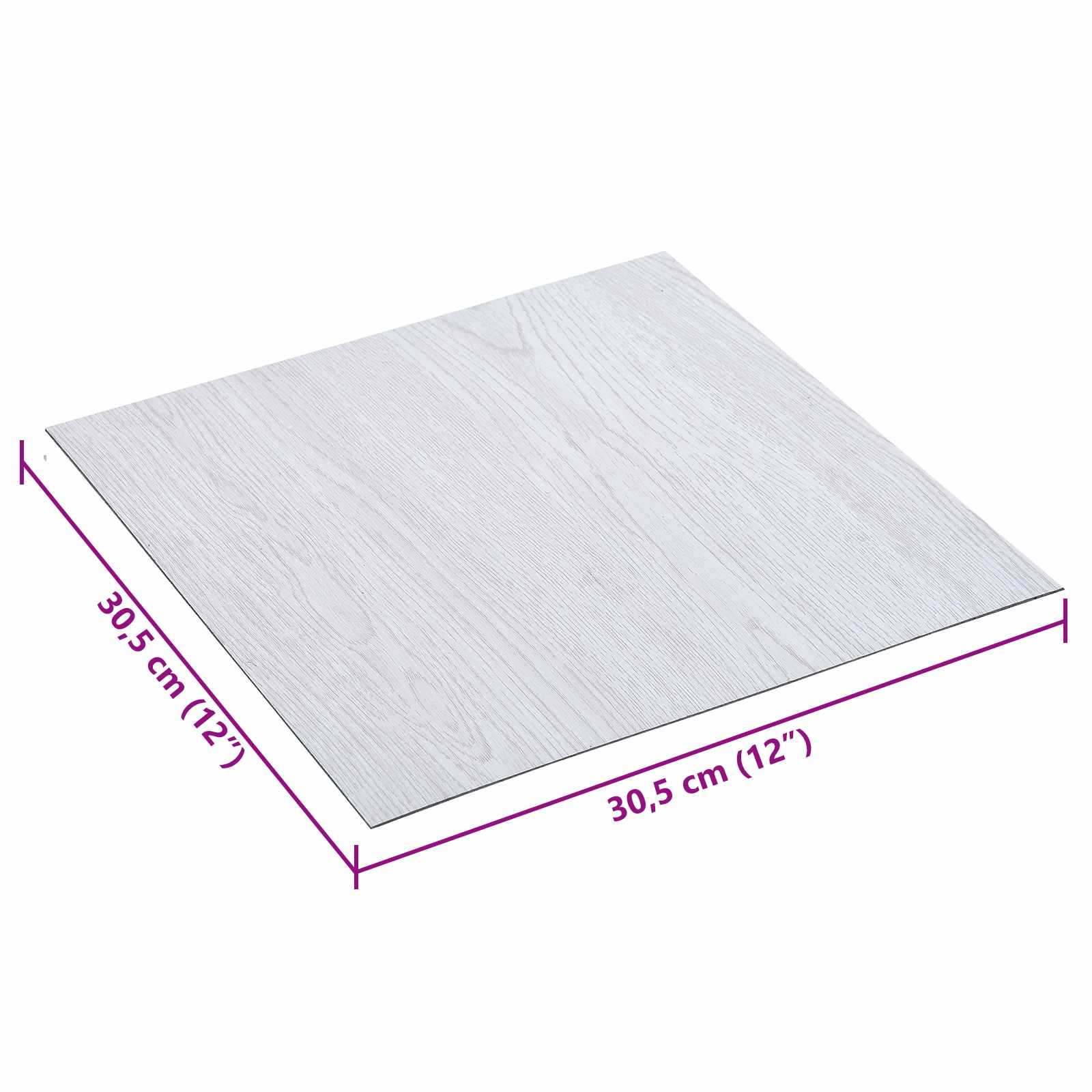 Selbstklebende Bodenplanken 30,5 x 30,5 cm 20 pcs PVC Betongrau