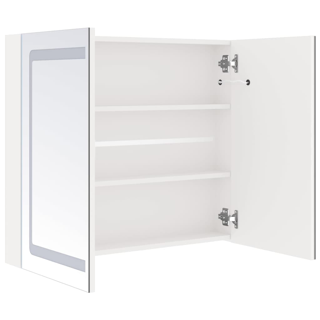 LED-Spiegelschrank fürs Bad Betongrau 80x12x68 cm