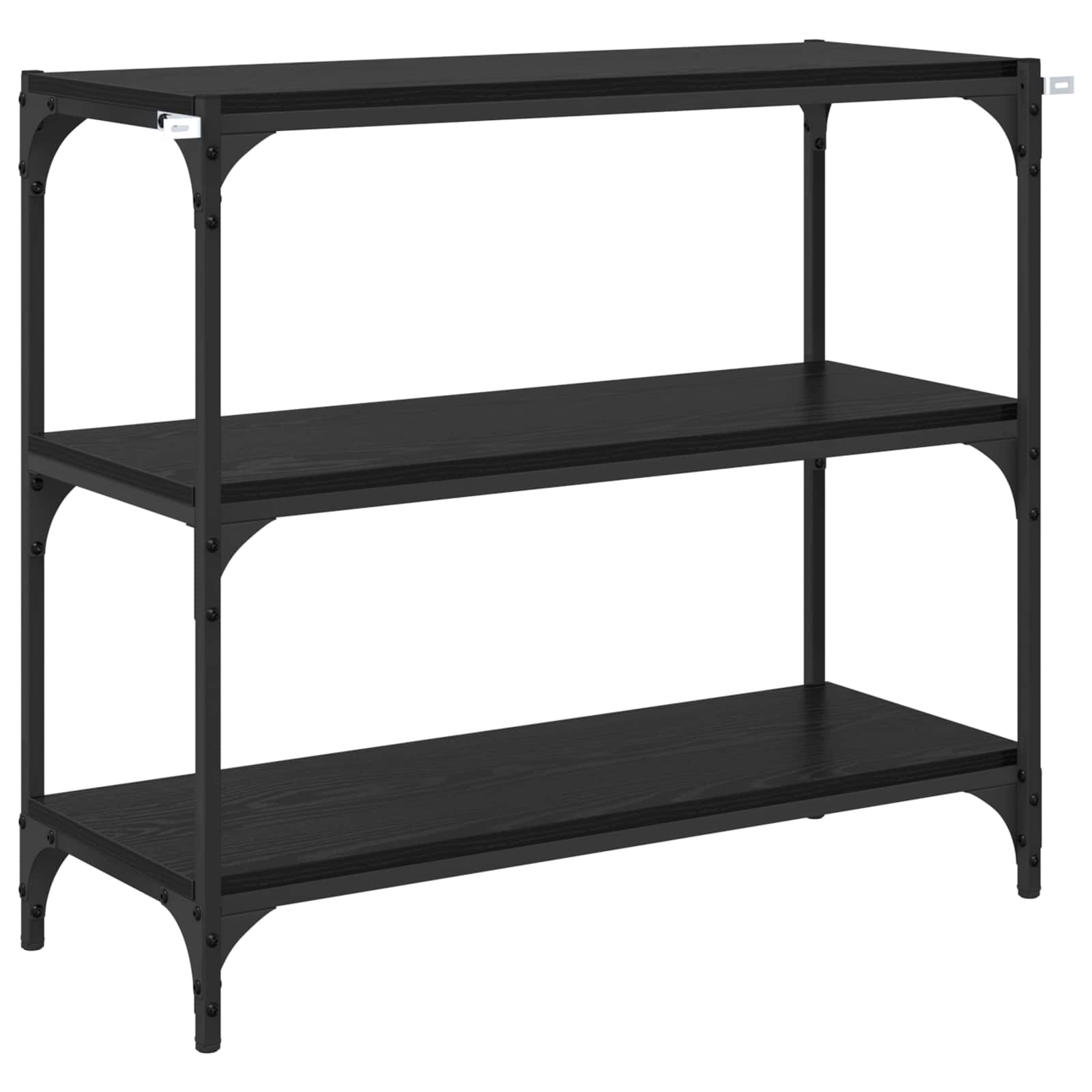 Bücherregal Schwarz 40x33x70,5 cm Holzwerkstoff und Stahl