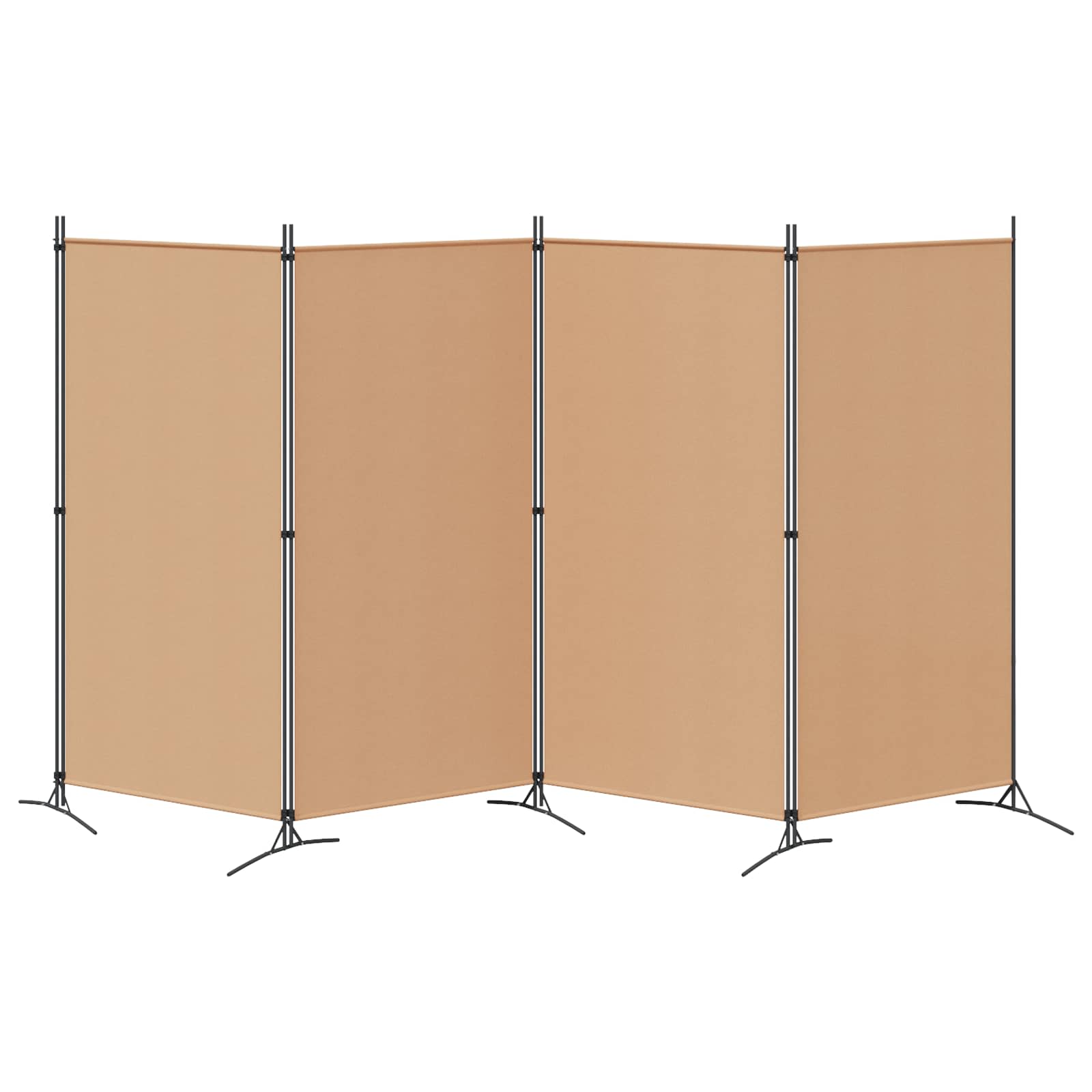 3-tlg. Raumteiler Weiß 260x180 cm Stoff