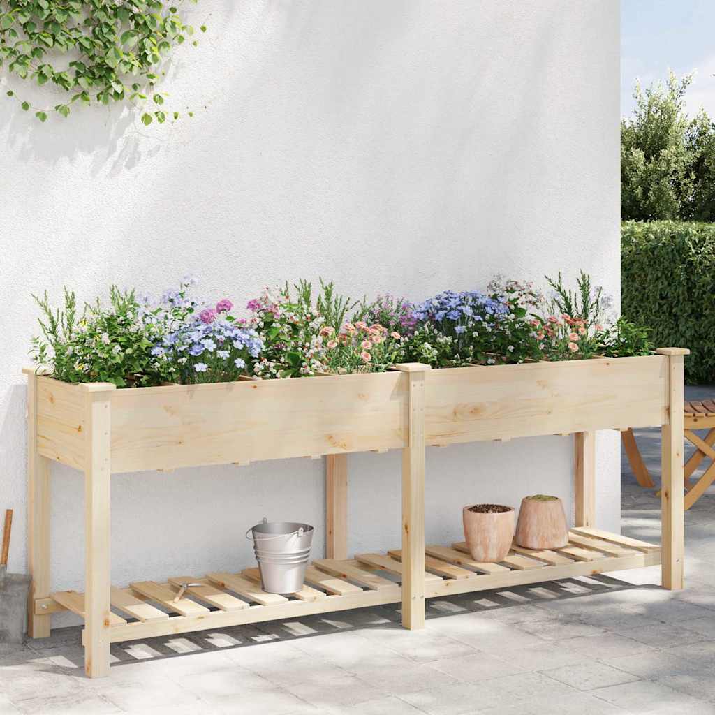 Garten-Pflanzgefäß mit Regal Beige 71 x 37 x 76,5 cm