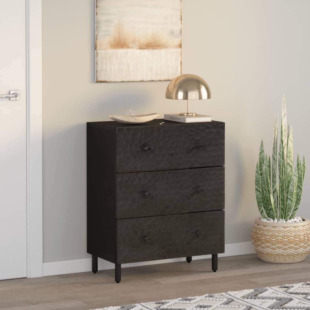 Beistellschrank 60x33x75 cm Massivholz Akazie