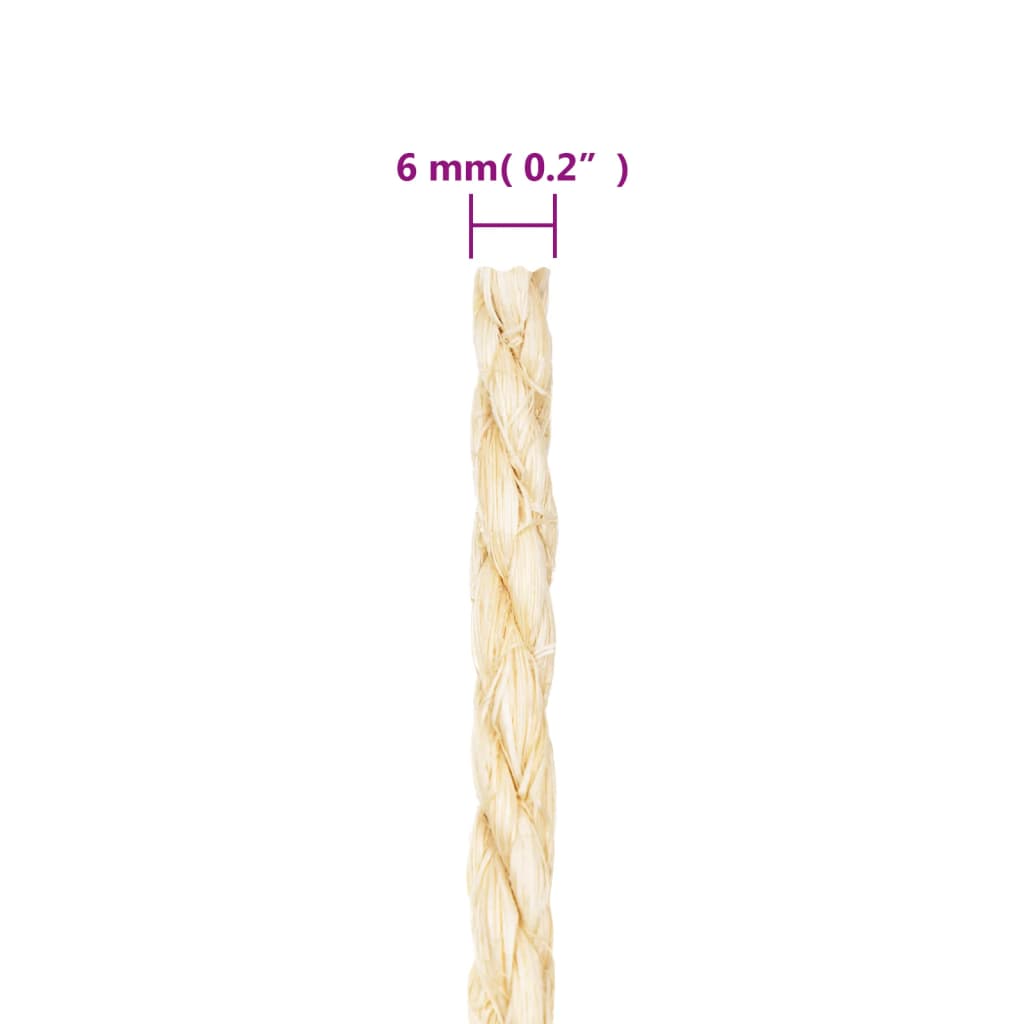Seil 100% Sisal 6 mm 100 m