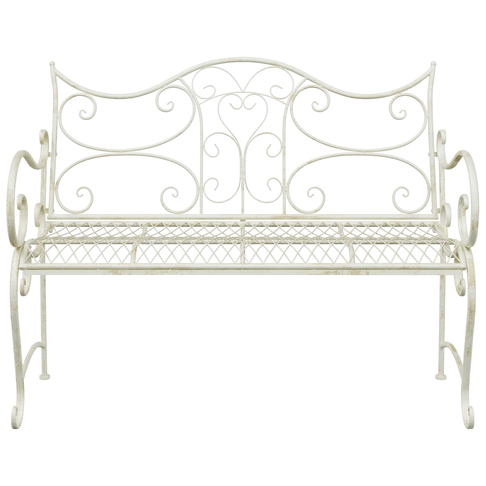 Gartenbank 2-Sitzanzahl 114 x 56,5 x 90 cm Stahl Silber Grau