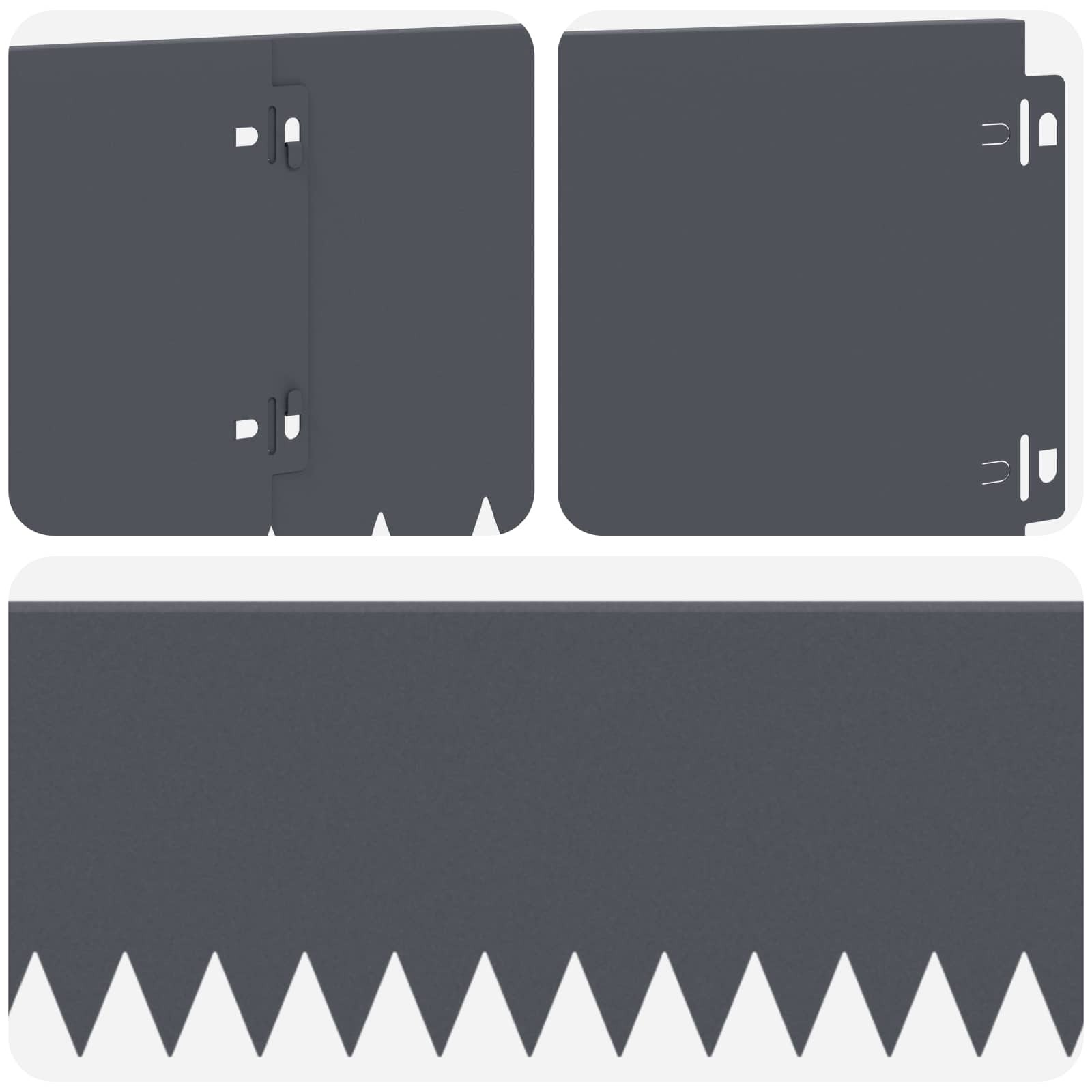 Raseneinfassung 10 pcs 103 x 10 cm Stahl Schwarz