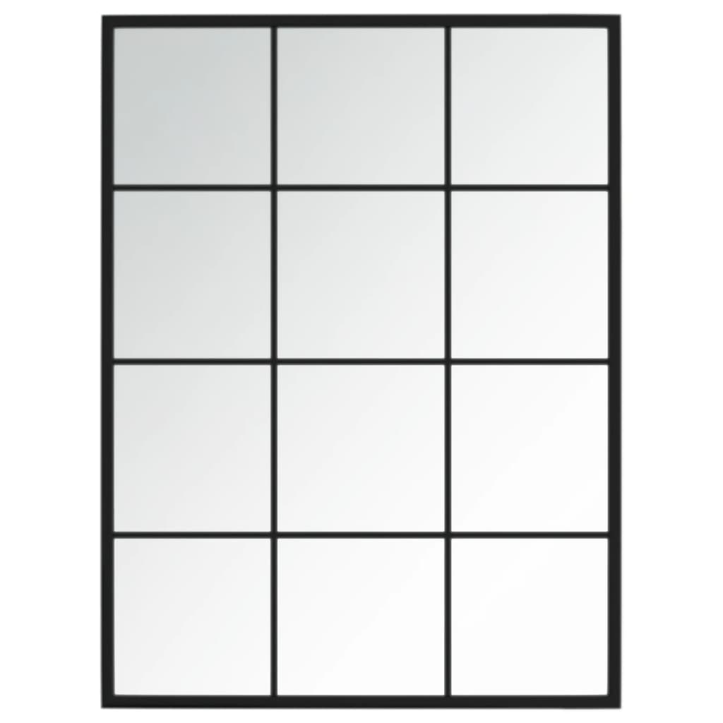 Wandspiegel Schwarz 60x40 cm Metall