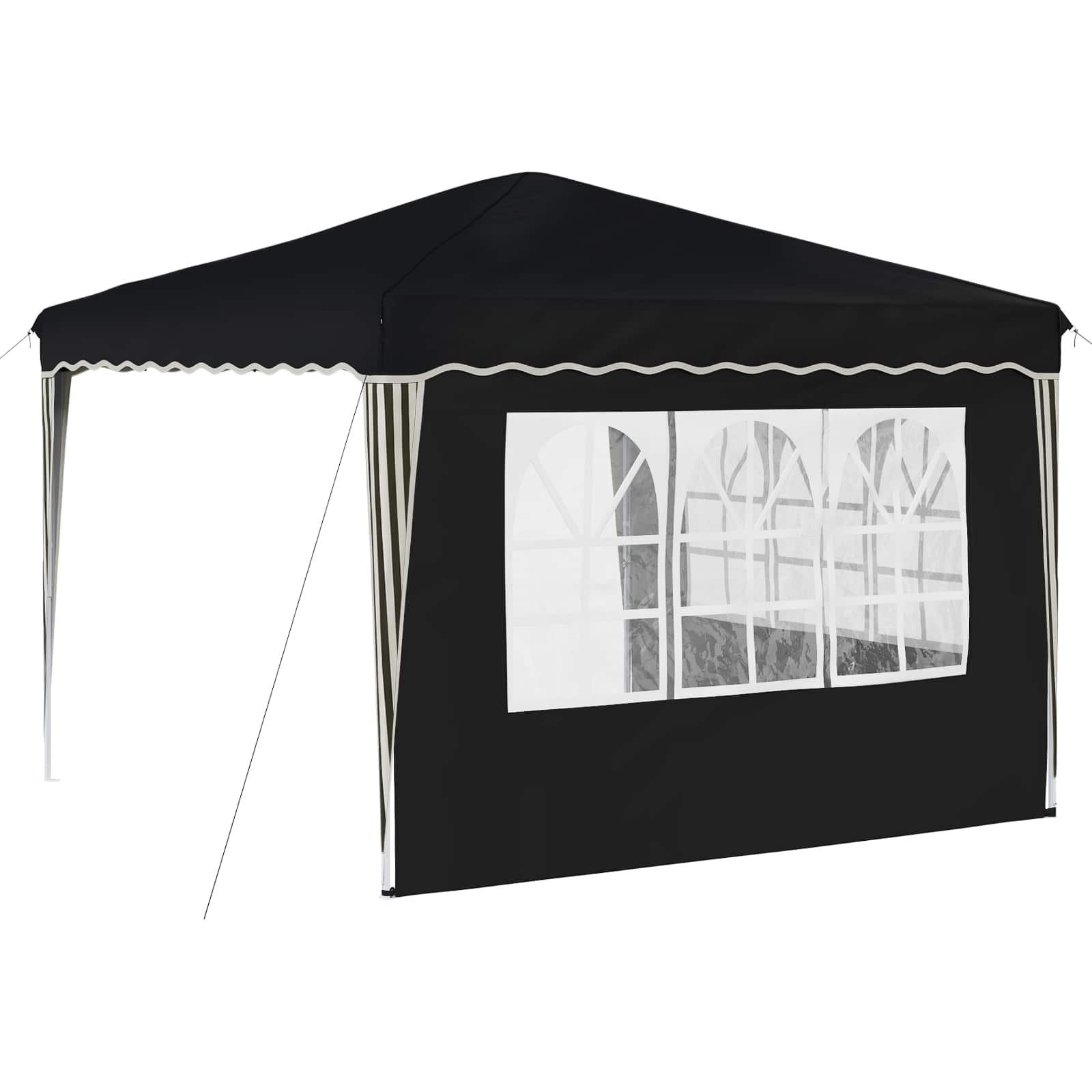 Pop-up Partyzelt 288 x 288 x 245 cm Creme Oxford-Stoff