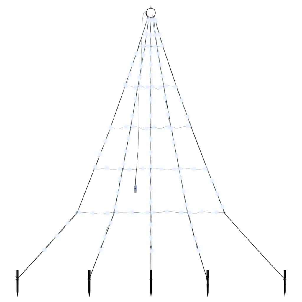 LED Weihnachtsbaum mit Erdspießen Warmes Weiß 182 cm Metall
