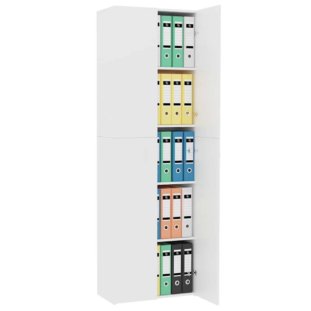 Aktenschrank Weiß 60x32x153 cm Holzwerkstoff