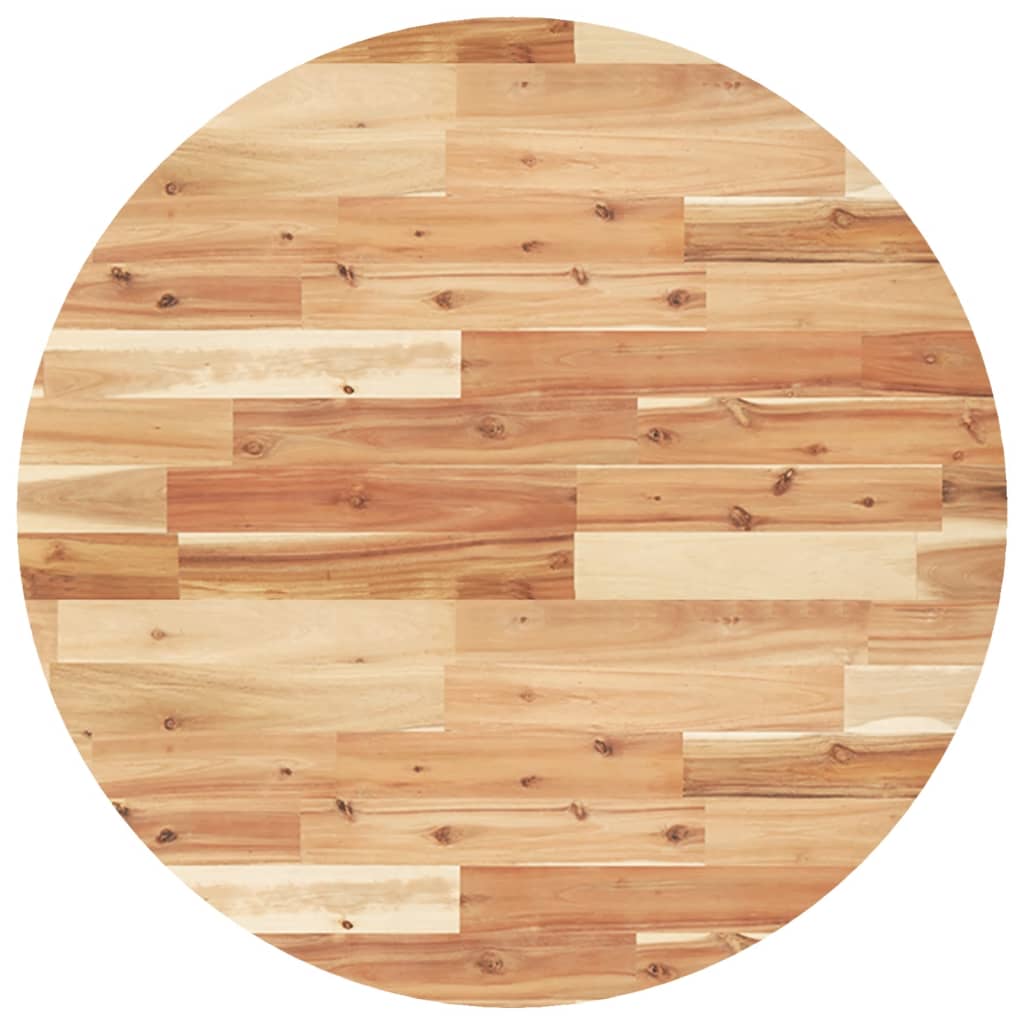 Tischplatte Rund Ø40x2 cm Massivholz Akazie