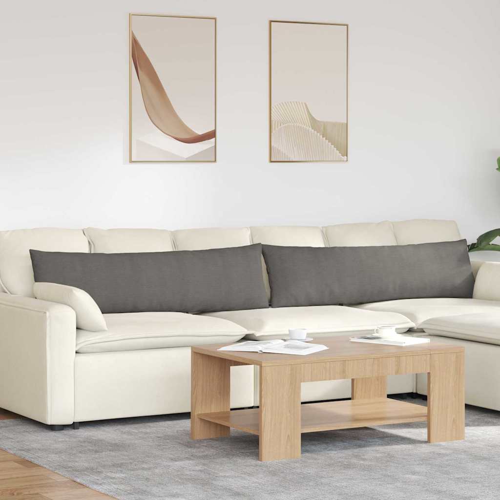 Sofakissen 2 Stück Hellgrau 50 x 30 cm Cordstoff