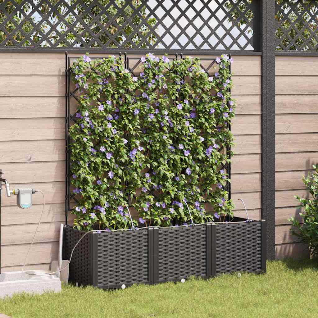 Garten-Pflanzgefäß 4 Stk. Braun 160 x 40 x 22 cm PP
