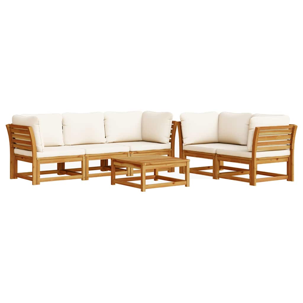 4-tlg. Garten-Lounge-Set mit Kissen Massivholz Akazie