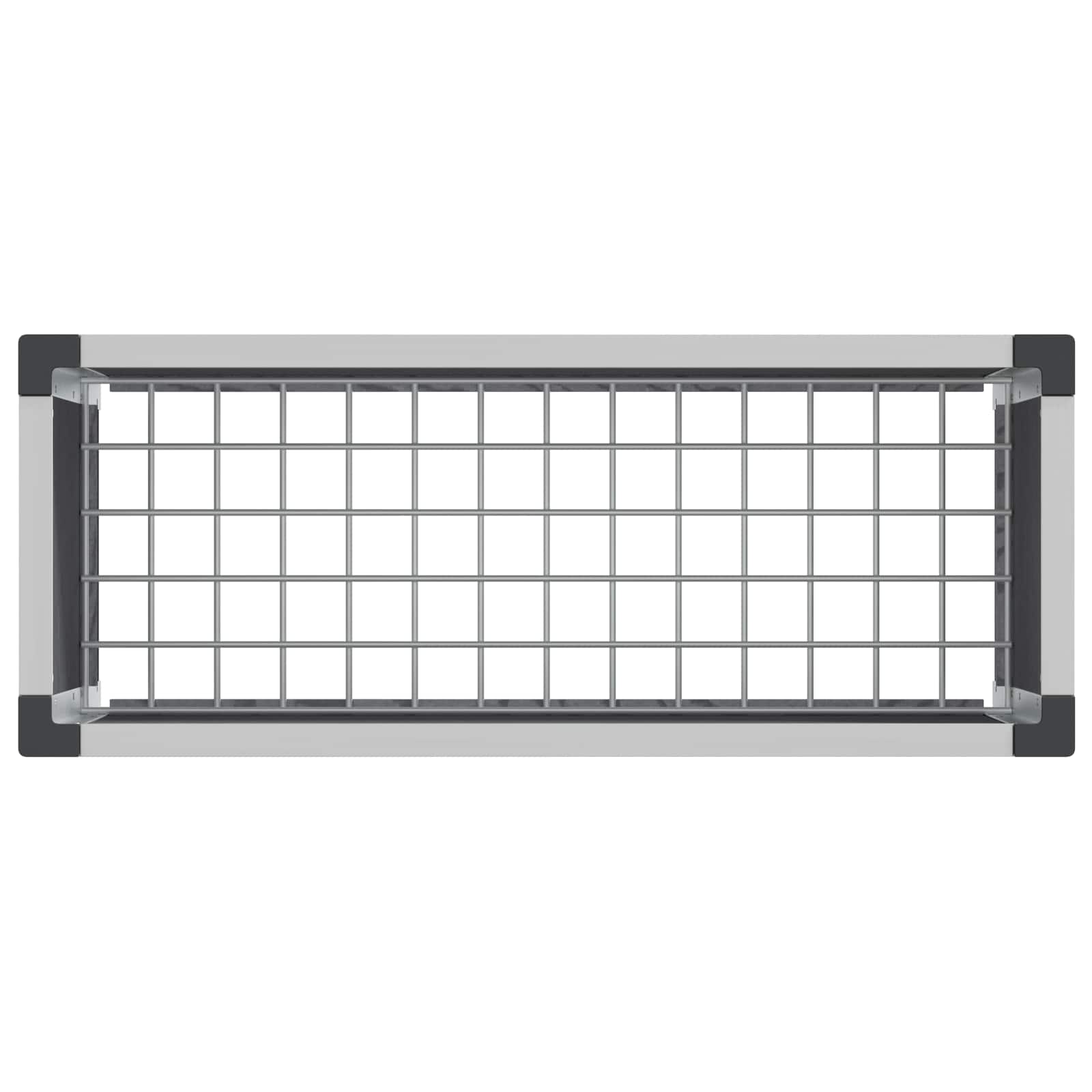 Hochbeet Grau 50 x 30 x 22 cm WPC und Aluminium