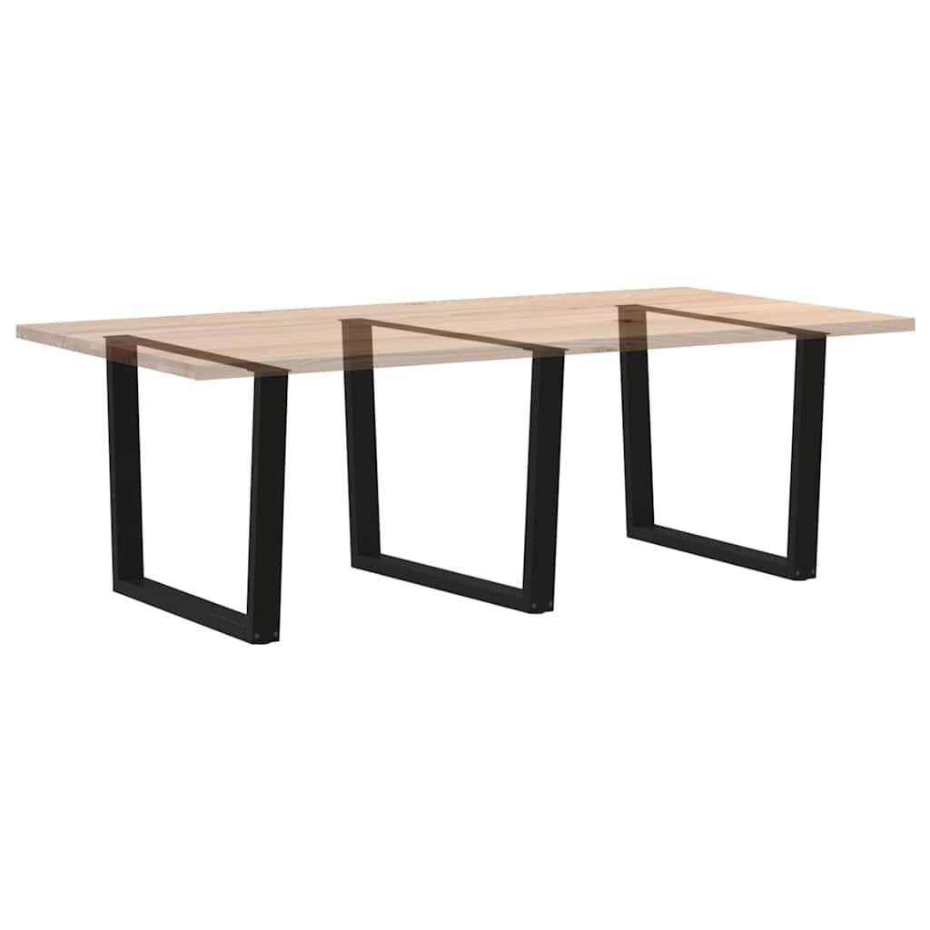 Couchtischbeine V-Form 2 Stück Schwarz 30x(30-31,3) cm Stahl