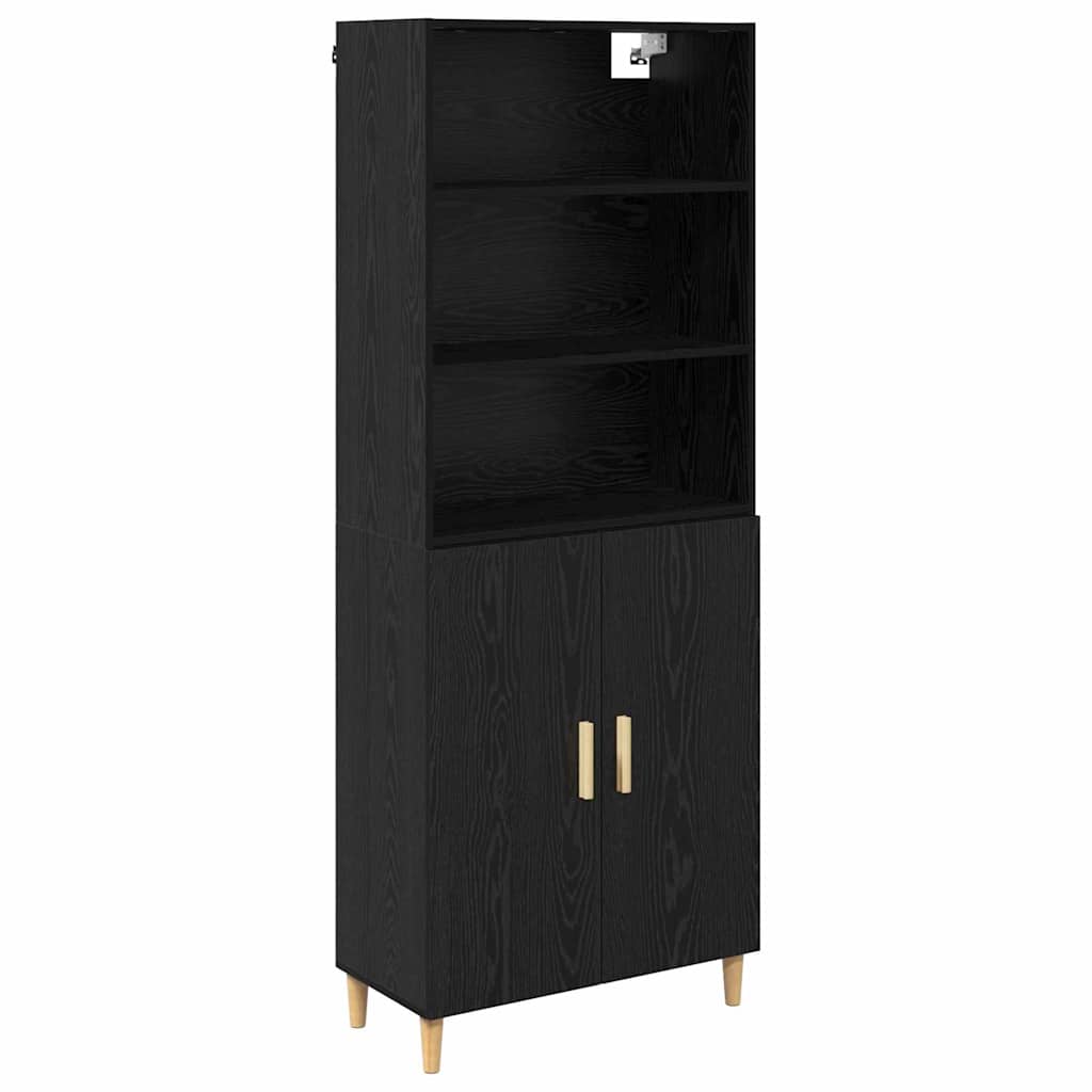 Highboard Altholz 69,5 x 32,5 x 180 cm Holzwerkstoff