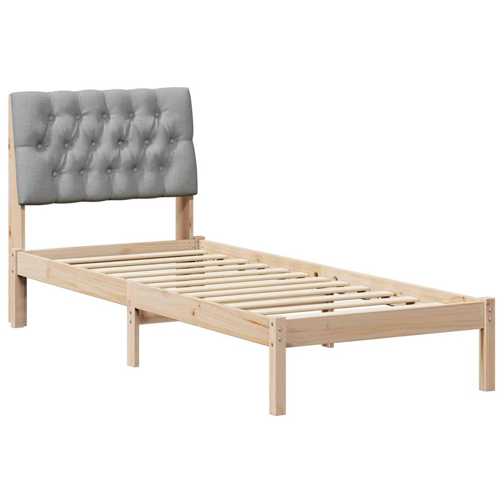 Bettgestell mit gepolstertem Kopfteil Braun 200 x 200 cm