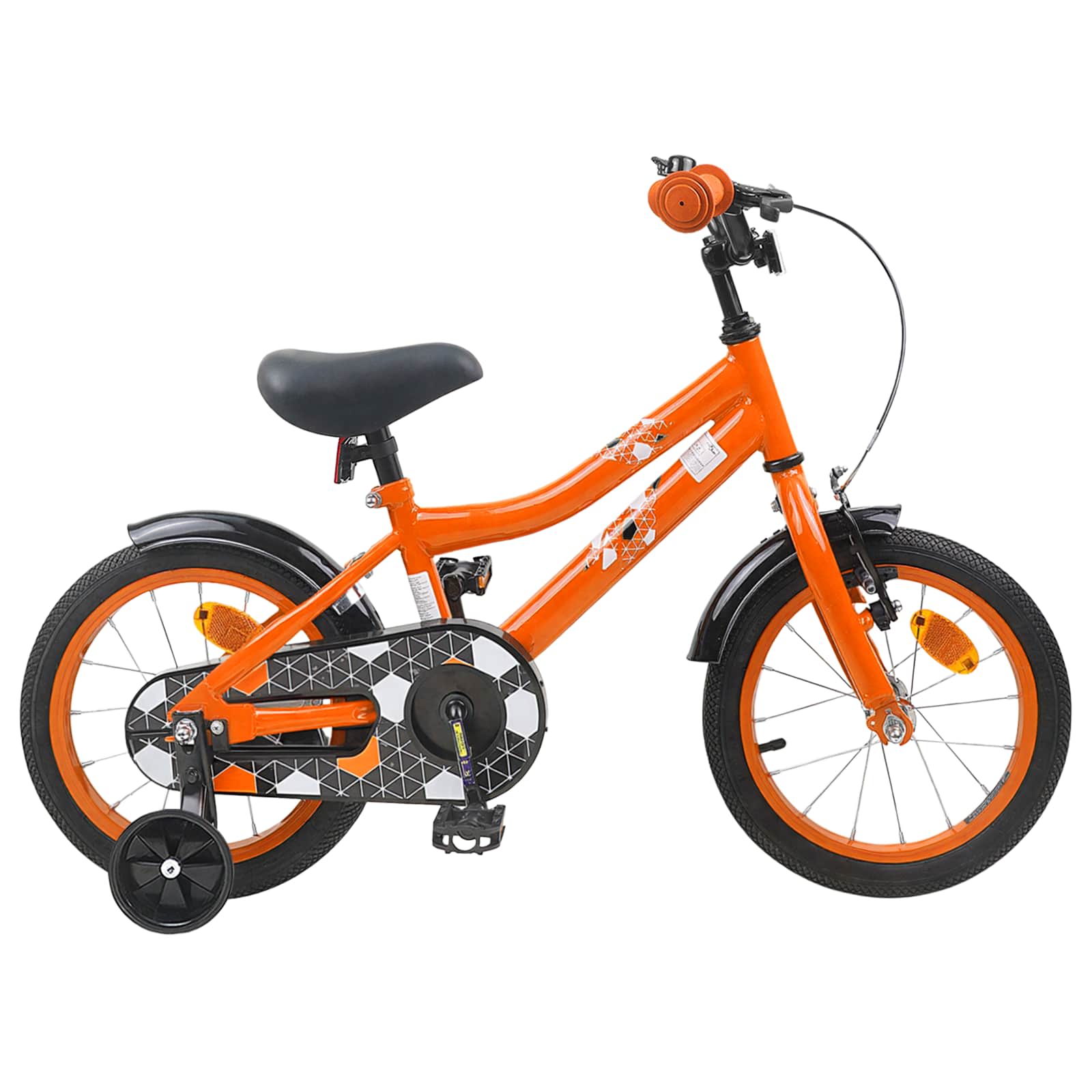 Kinderfahrrad 12 Zoll für 2-4 Jahre alt Schwarz