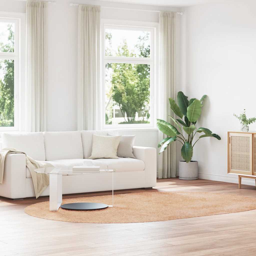 Teppich Shaggy Hochflor NAVARRA Beige 60x100 cm Polyester