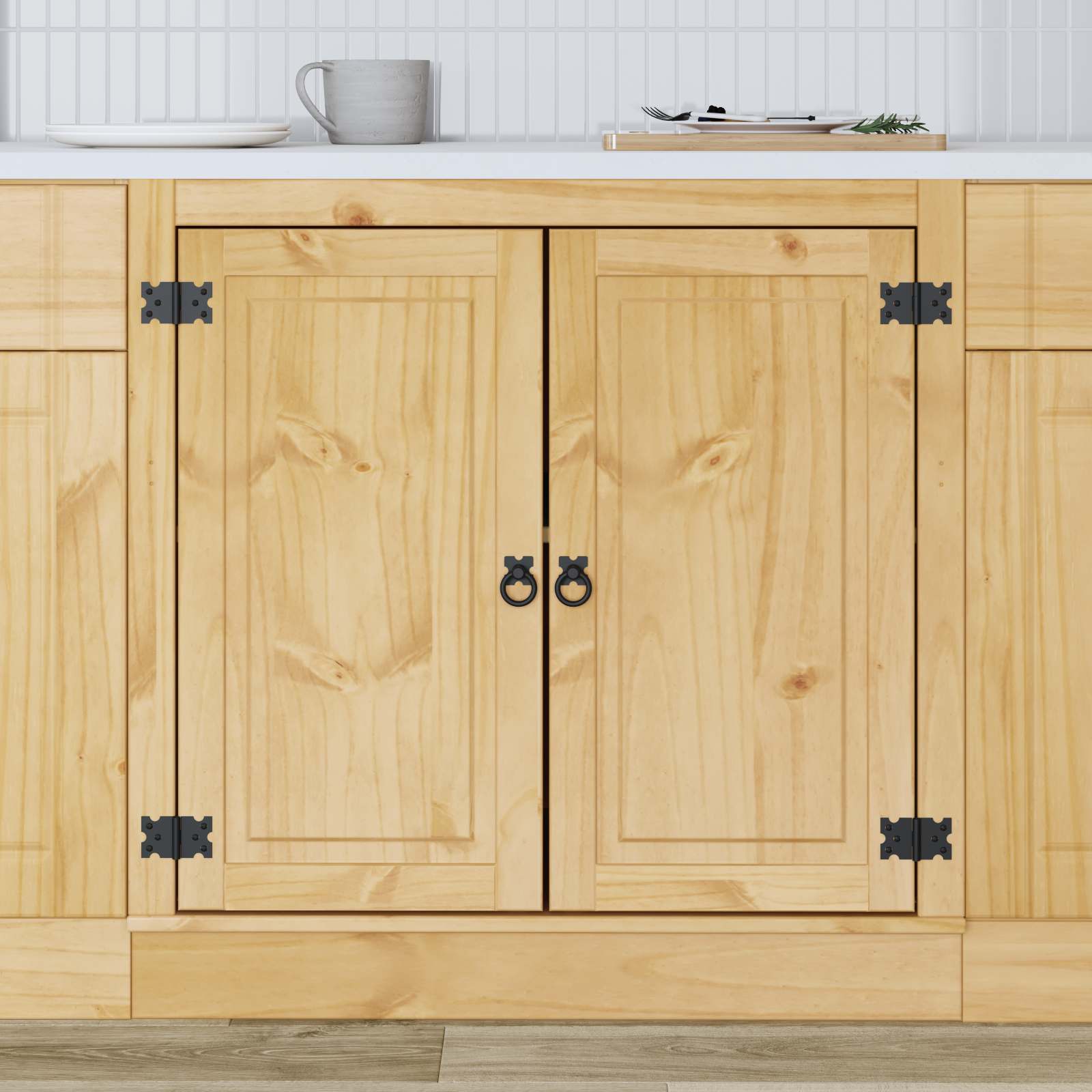 Schrank SKI Honigbraun 60 x 46 x 81,5 cm Massives Kiefernholz