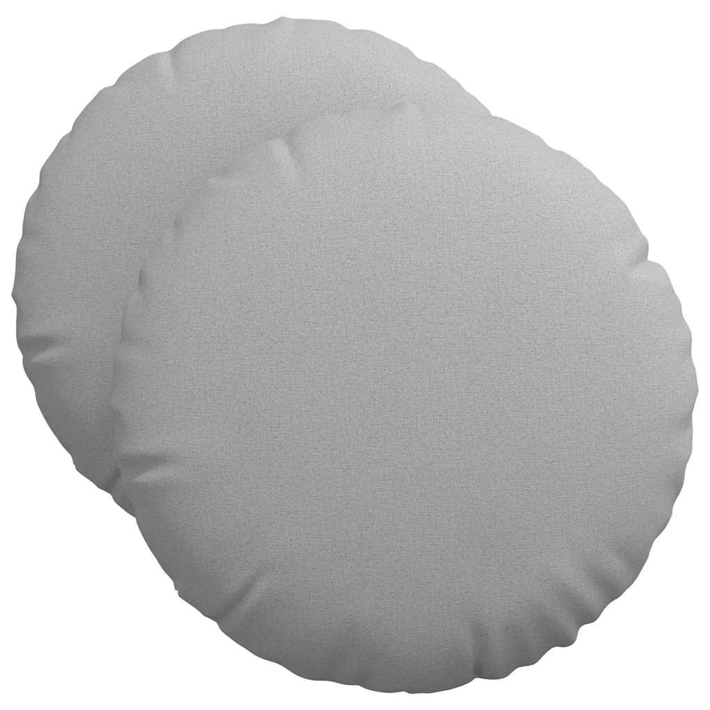 Sitzkissen 2 pcs Hellgrau Ø30 x 13 cm Stoff