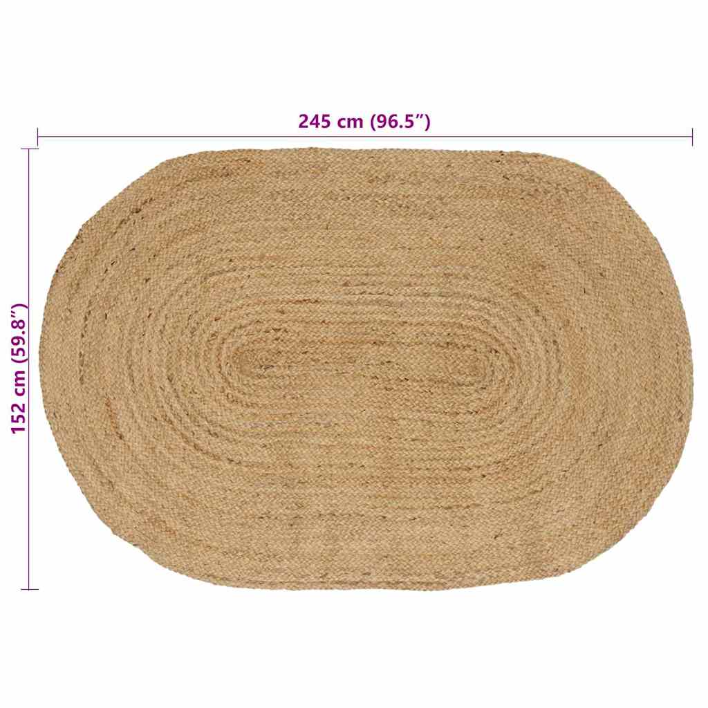 Bereichsteppiche Natur 100 x 152 cm Jute