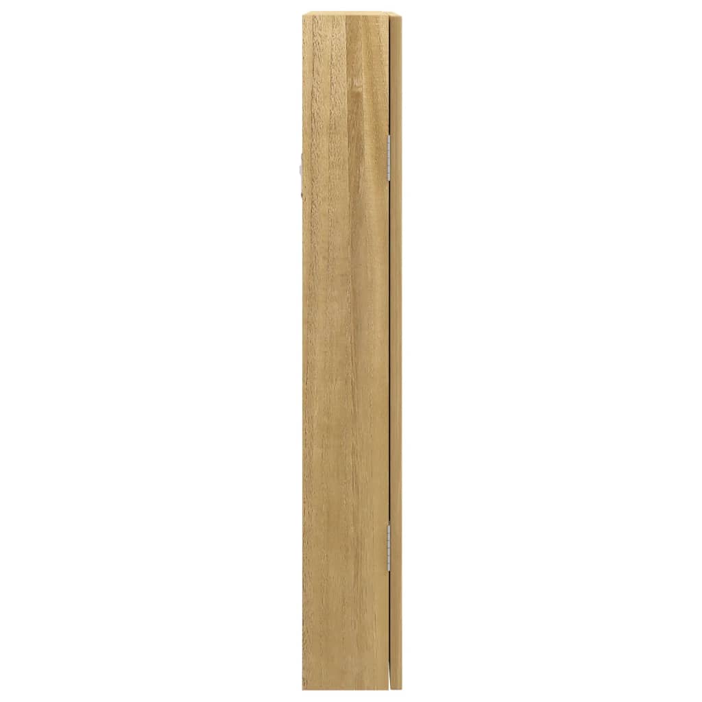 Schmuckschrank mit Spiegel Wandmontage Weiß 37,5x10x106 cm