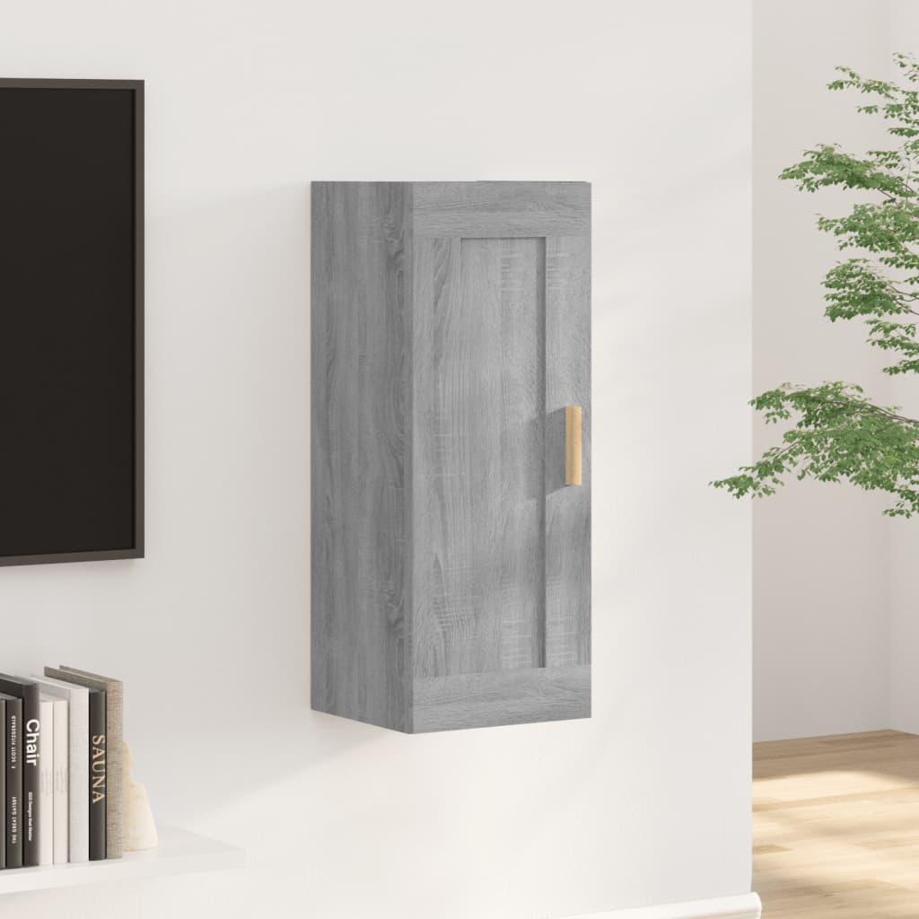 Wandschrank Weiß 35x34x90 cm Holzwerkstoff